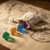Leinenbeutel für RPG-Würfel und Zubehör.