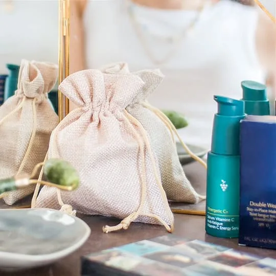 Kosmetikbeutel aus Baumwolle für Kosmetik, Hautpflegeprodukte und Beauty-Accessoires