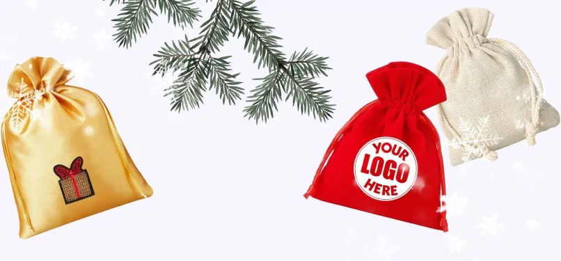 Weihnachtliche Geschenktüten mit Logo für den deutschen Markt